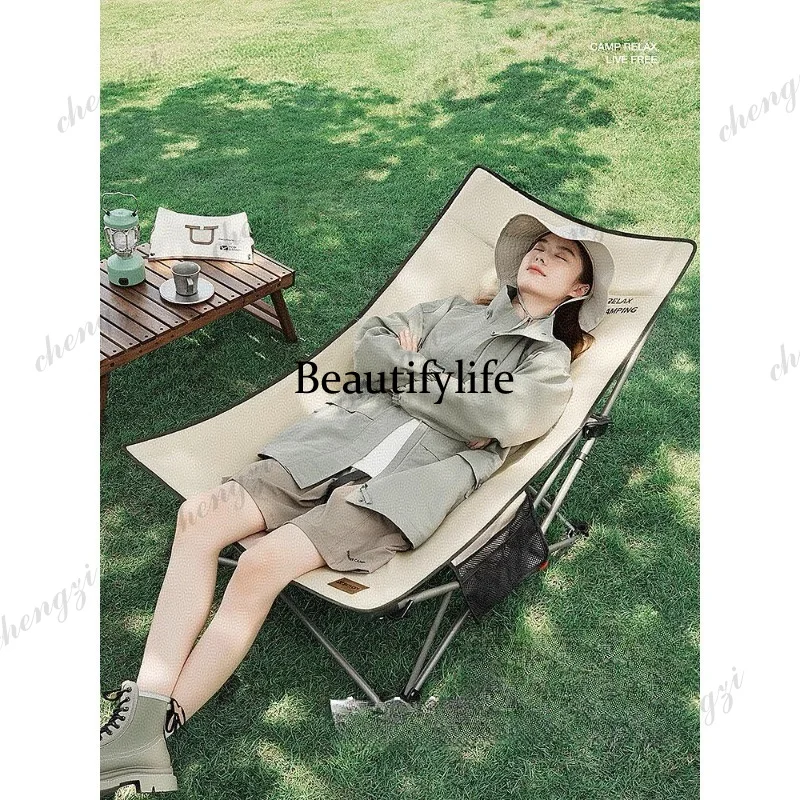 YL Deckchair Outdoor folding chair Portable, camping, office lunch break artifact nap beach chair
