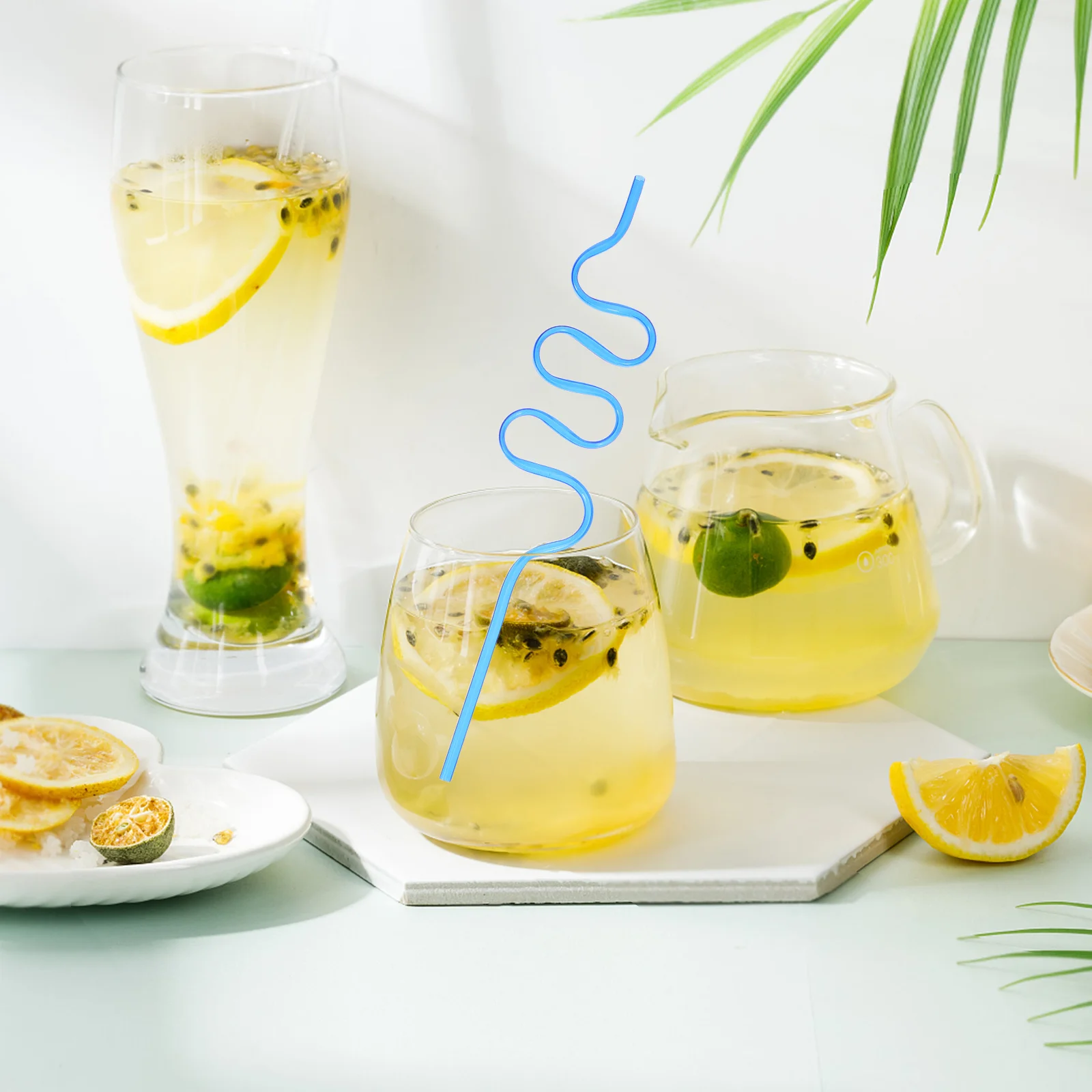 

20Pcs Reusable Plastic Bendable Drinking Straws Creative Curved Straws for Smoothie Juice Cocktail Party Fun Wavy Plastic Straw