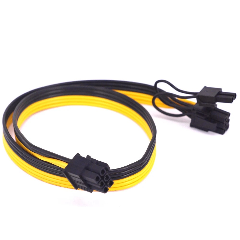 100cm PCIe 6Pin to 6+2 Pin Power supply Cable 8 pin to 6 Pin PCI express Graphics Card Power Cable Male to male Port