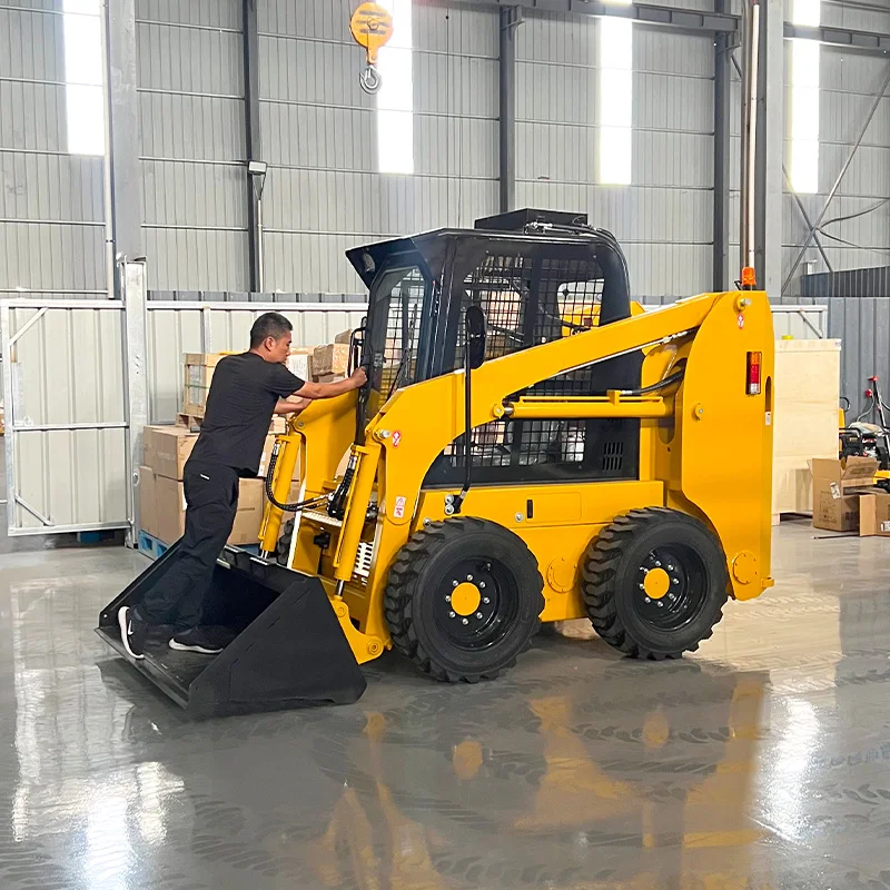 

Compact Loader With 4 Functions Electric Skid Steer Loader Without Tracks For Indoor Factory Farming And Snow Removal