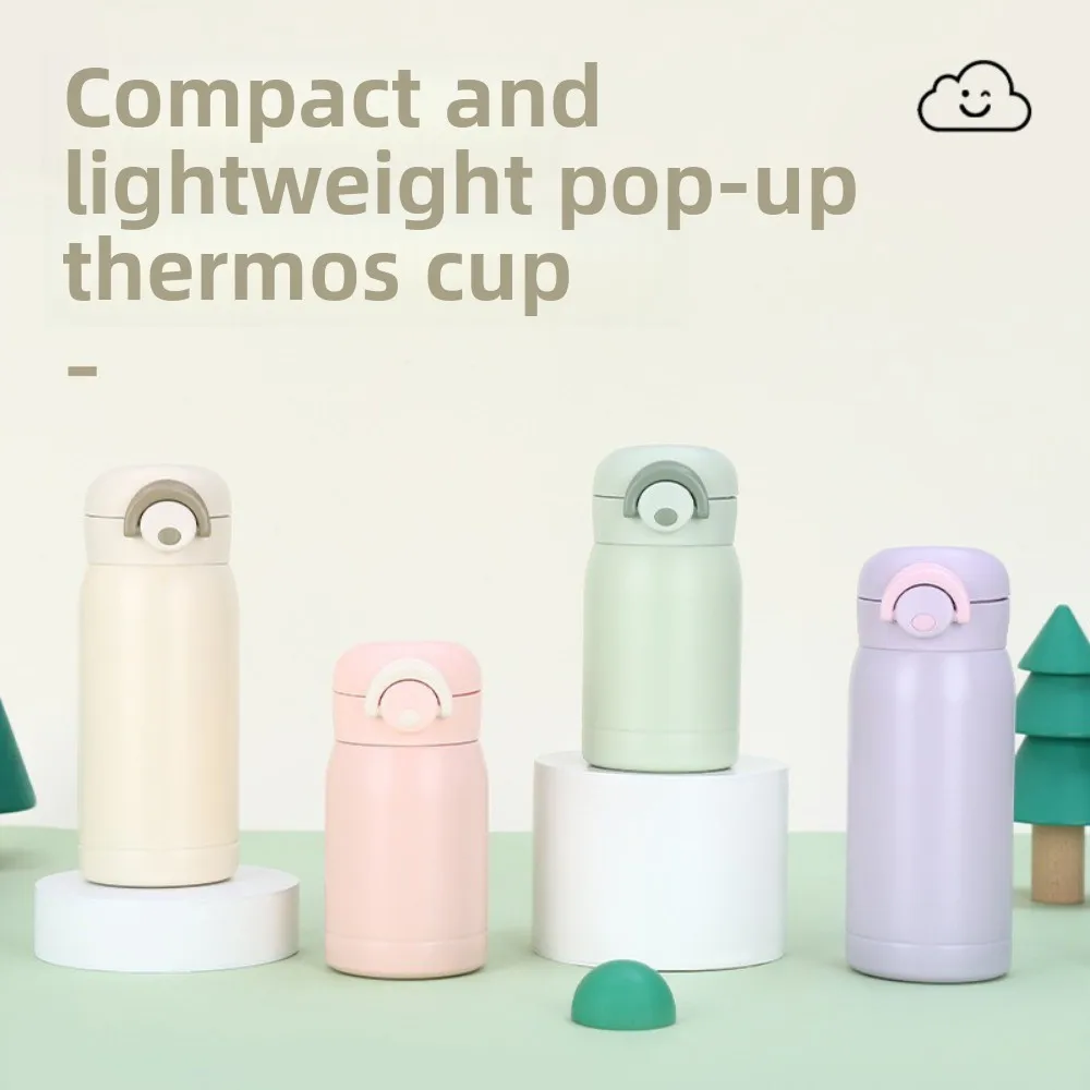 

High-value Locked Bouncing Mug 304 Stainless Steel Insulation Mug Double Layer Children's Anti-Wrestling Water Mug