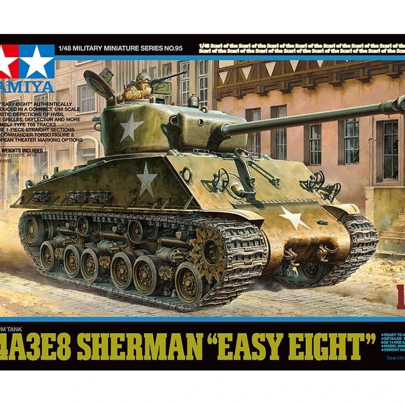 

Tamiya 1/48 World War Ii American M4a3e8 "Sherman" Medium Tank 32595 Military Peripheral Assembled Tank Model Toy