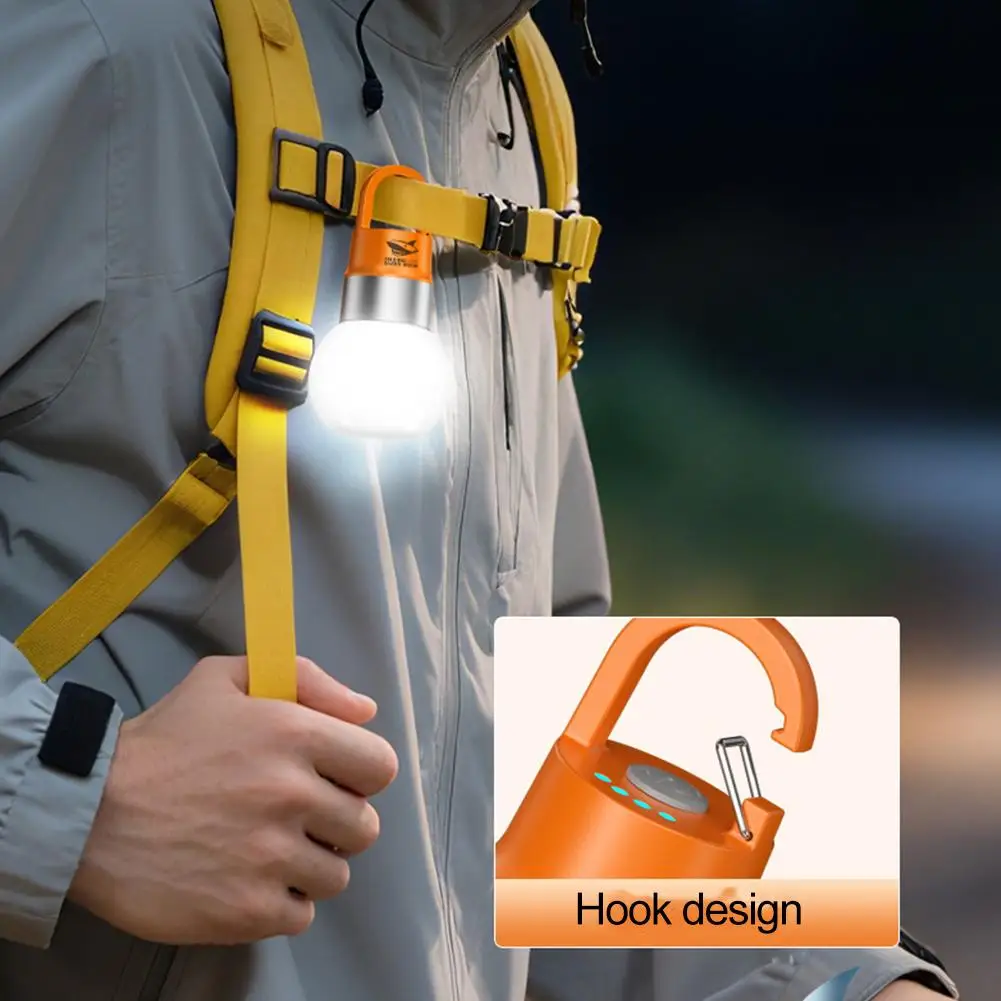 Portable LED COB Flashlight Torch USB Rechargeable Outdoor Camping Hanging Lantern With Hook Lamp Lighting Work Lights