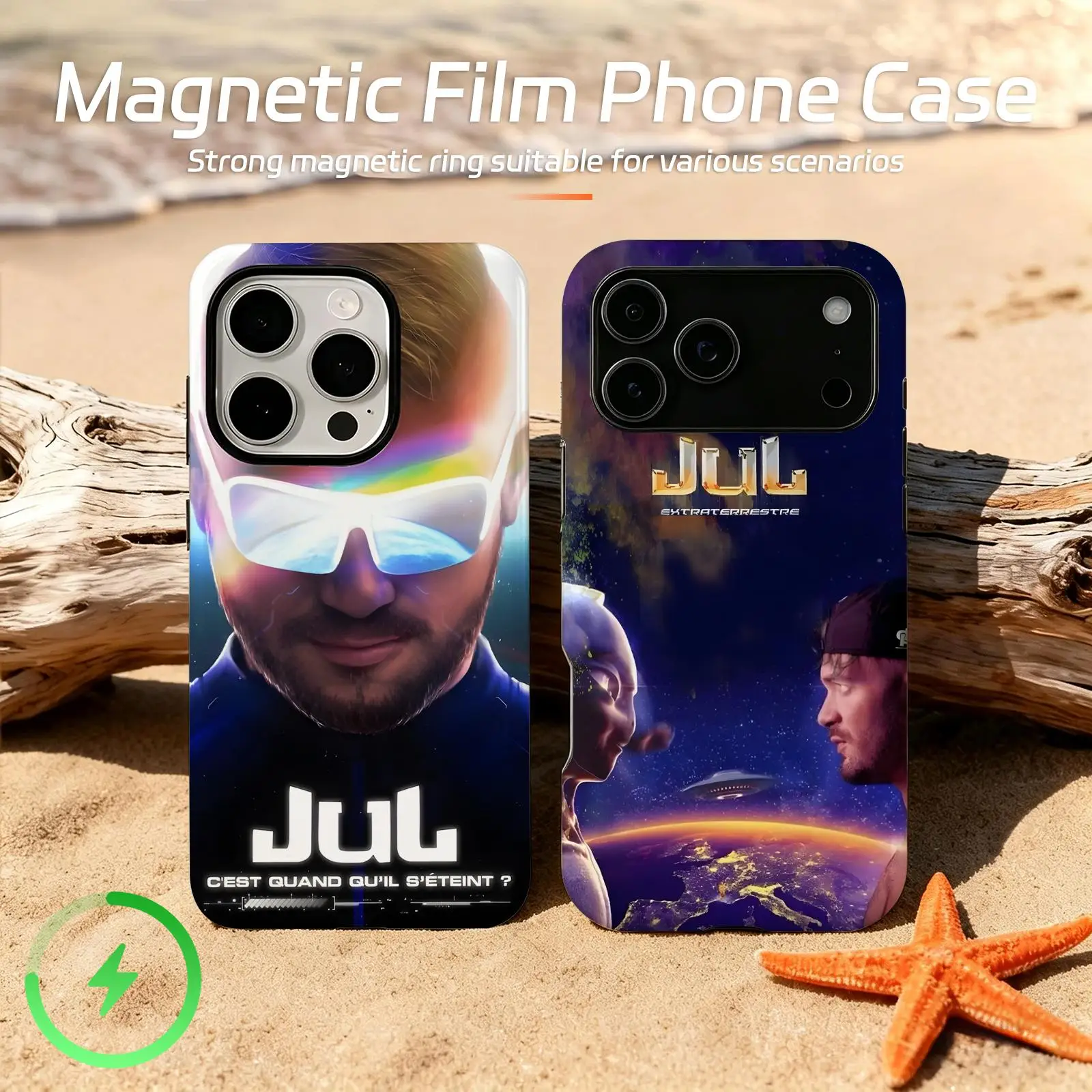 

Rapper Team Jul Phone Case For iPhone17 16 16e 15 14 13 12Plus Pro Max Glossy Magnetic Film Case
