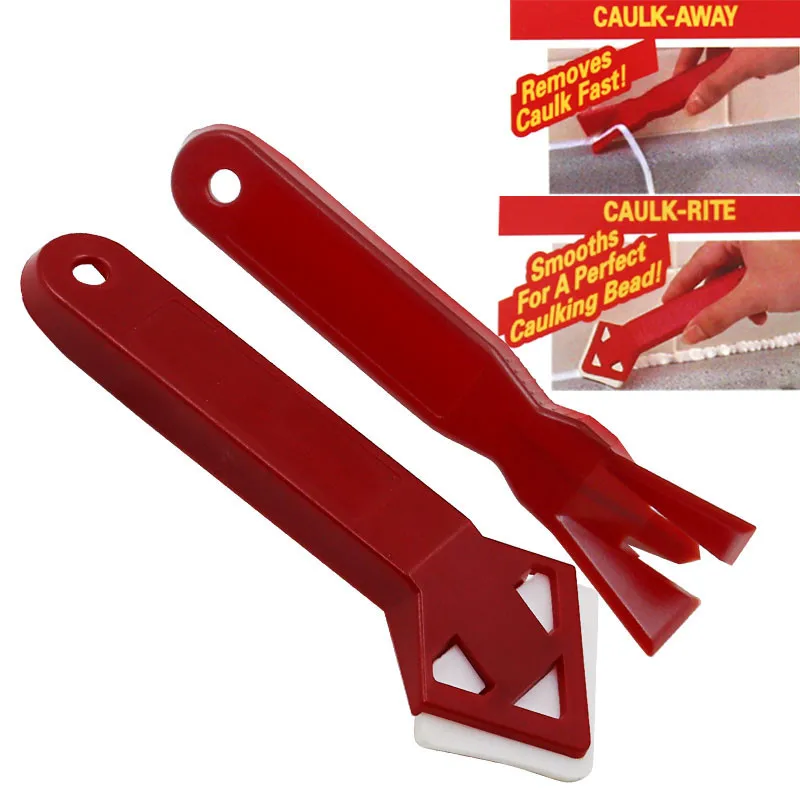 2 Pcs/Set Caulk Removal Mini Handmade Tools Scraper Utility Practical Floor Cleaner Tile Cleaner Surface Glue Residual Shovel