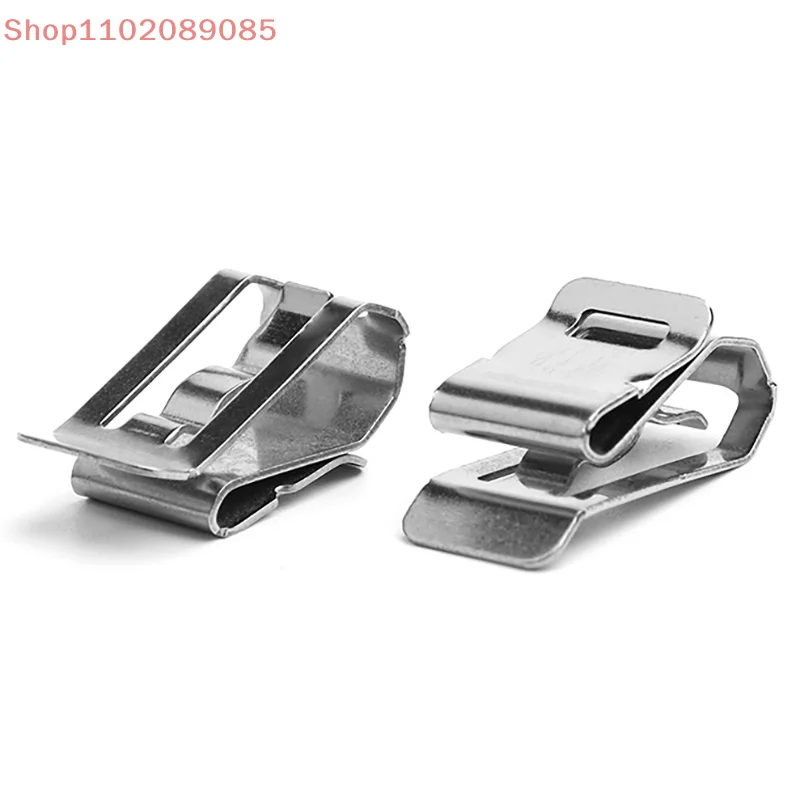 10-Unit Stainless Steel Solar Power Cable Clip Pack for 2 PV Wires