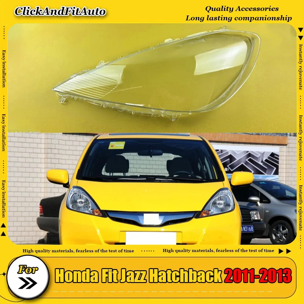 

For Honda Fit Jazz Hatchback 2011-2013 Lamp Shade Headlamp Shell Transparent Lampshade Headlight Cover Lens Plexiglass