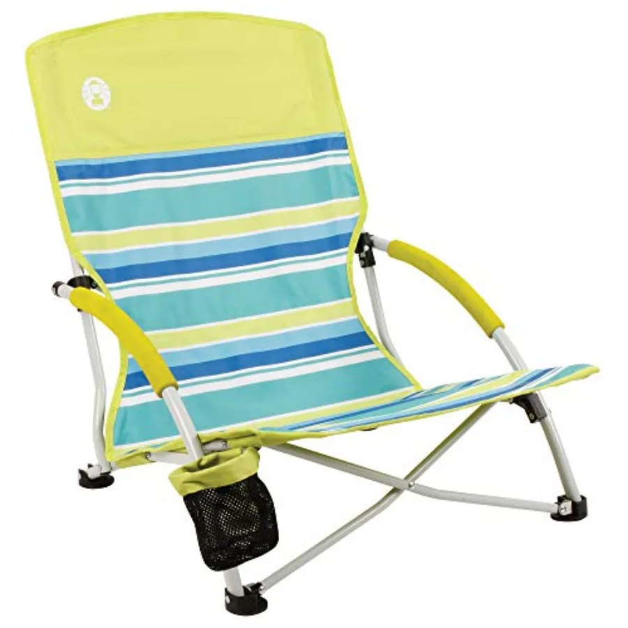 

Легкое пляжное кресло Utopia Breeze с подстаканником, удобное портативное уличное кресло с сумкой для переноски, выдерживает до 250 фунтов (G)