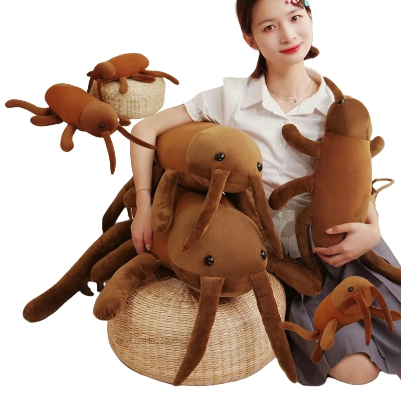 New Simulation Cockroach Insect Animal Plush Toy Doll Super Soft Toys Throw Pillow Baby Comfort Doll Funny Home Decor
