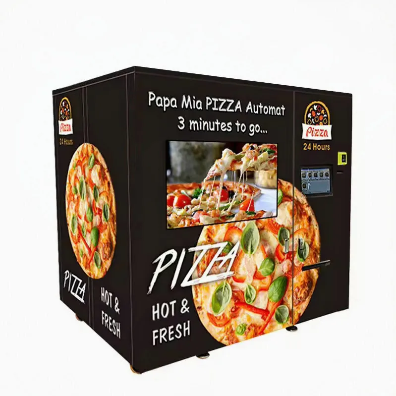 Máquina de Venda Automática de Pizza Personalizada e Acessível, Máquina de Pizza Independente de 12 Polegadas para Preparo Automático de Alimentos Quentes para Parques e Praias