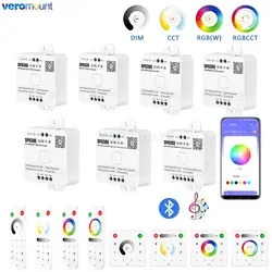 SP636E-SP639E SPI FCOB Pixels LED Controller SK6812 WS2814 RGBW WS2812B RGB Light Strip Bluetooth Music IOS Android 2.4G 5V-24V