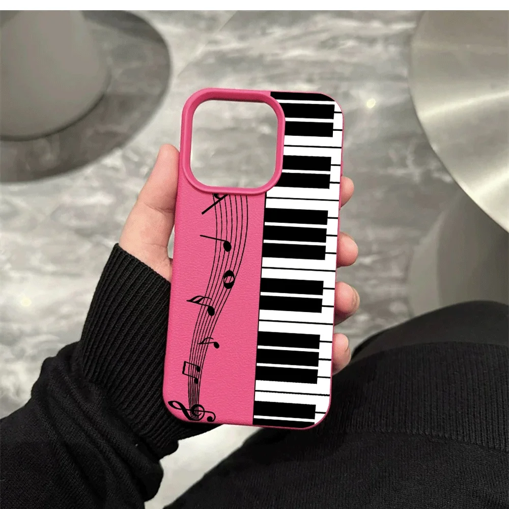 Klaviertasten-Handyhülle für iPhone 17 16 15 14 13 12 Pro Max 16 15 14 Plus 17 16 15 14 13 12 Pro 17Air Silikon-Matt-Cover – Detail 11
