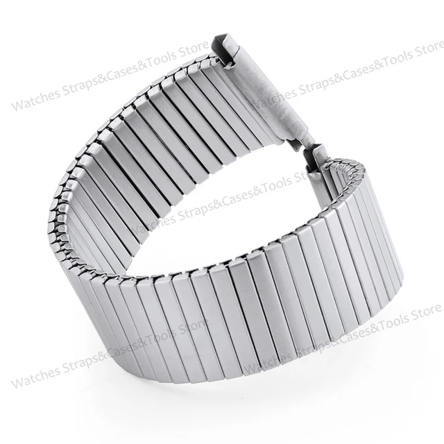 Metal Elastic Watch Band Stretch Expansion Stainless Steel Watch Strap 16 22mm Width Adjustment Brushed Belt Men Women Bracelet AliExpress 1511