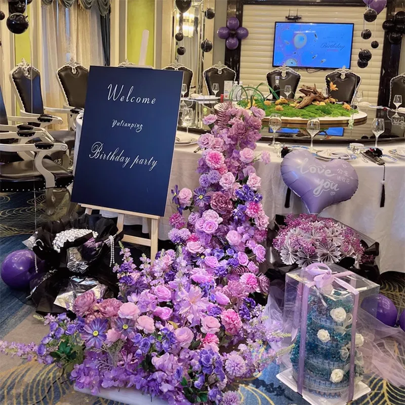 Simulation birthday banquet waterfall table hanging  strip Meichen window pendant flower row