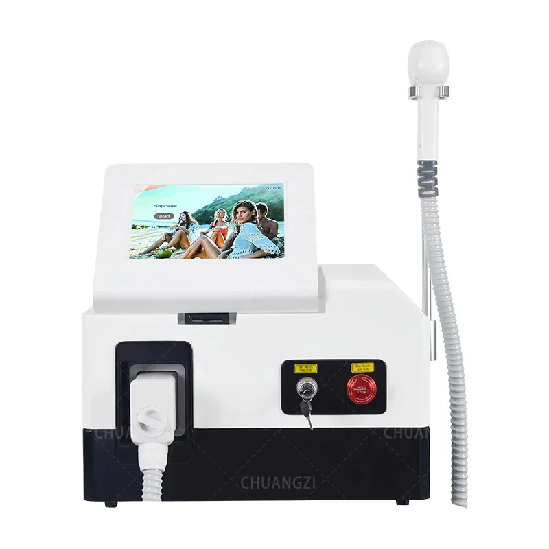 Appareil portable cl rite 808 755, Machine professionnelle à corps laser en titane à diode et glace 4 vagues IPL en continu