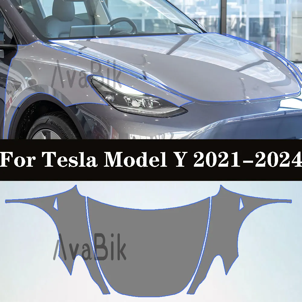 pre cut TPU Car Paint Protection Film For Tesla Model Y 2020 2021 2022 2023 2024 Clear Bra PPF Kit Accessories Scratch Resistant