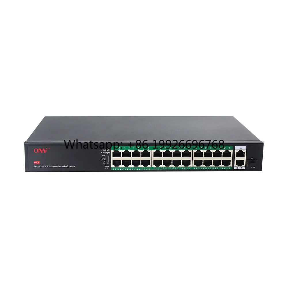 Cost-Saving 24 Port PoE Switch  High-Speed | 60W/30W Ports for IP Camera & AP | Unmanaged & Easy Use