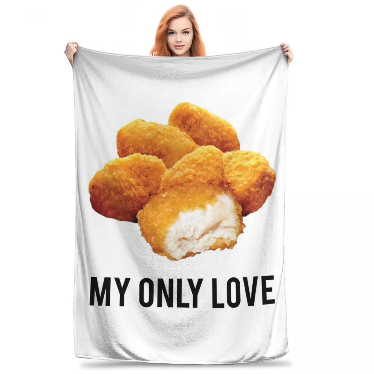 Chicken Nuggets My Only Love Blanket Flannel Super Soft Throw Blankets Throw Blanket For Home Outdoor Throws Bedspread Quilt