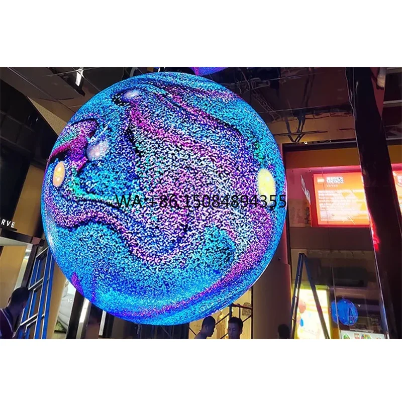 Customized Size Indoor Outdoor Spherical LED Screen Ball Globe Diameter 1m/1.5m/2m/3m/4m More Screen Shaped Sphere LED Display