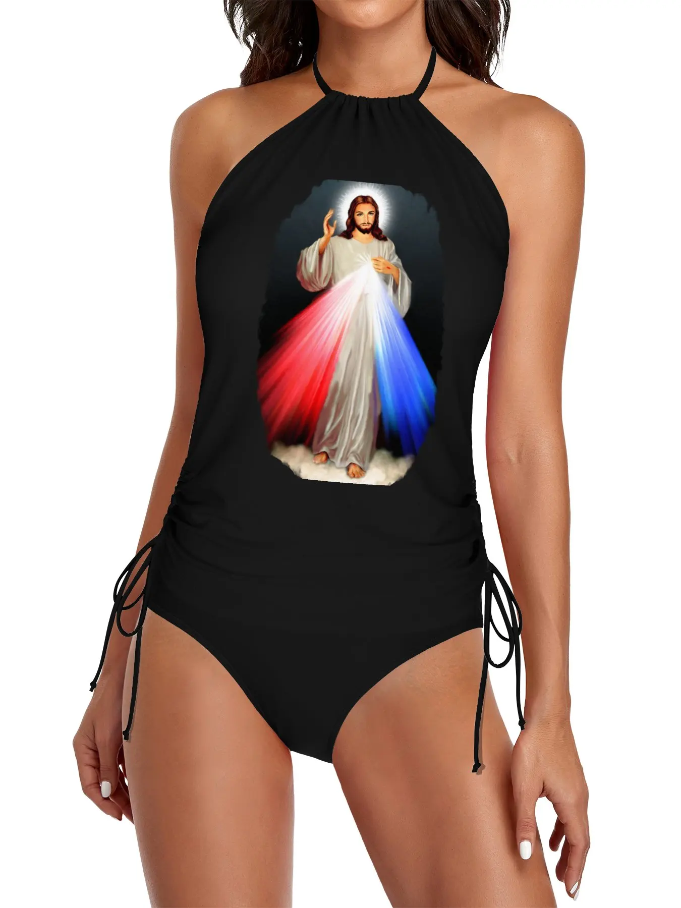 

Divine Mercy Split Swimsuit Set beach outfit woman Women swimsuit swimming suits woman