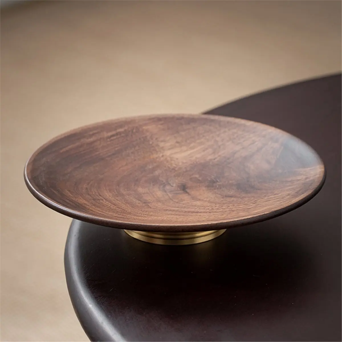 Exquisite Walnut Wooden Tea Tray for Dried Fruits, Snacks, and Desserts