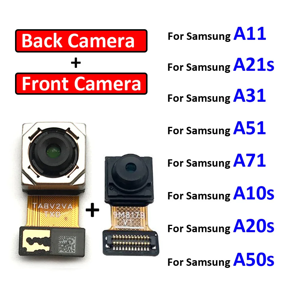 New Front Camera Module For Samsung A11 A21S A31 A41 A71 A10s A20s A50s Main Rear Back Camera Flex Cable Replacement Parts