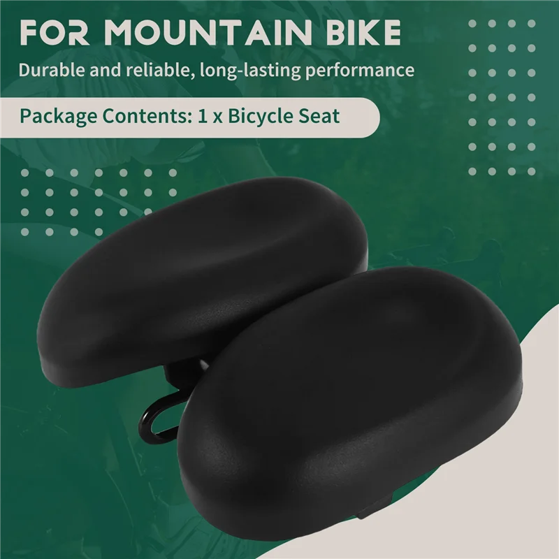 A44F-New مقعد دراجة بدون أنف مقعد دراجة مريح للرجال والنساء مريح ناعم وسادة مزدوجة وسادة سرج