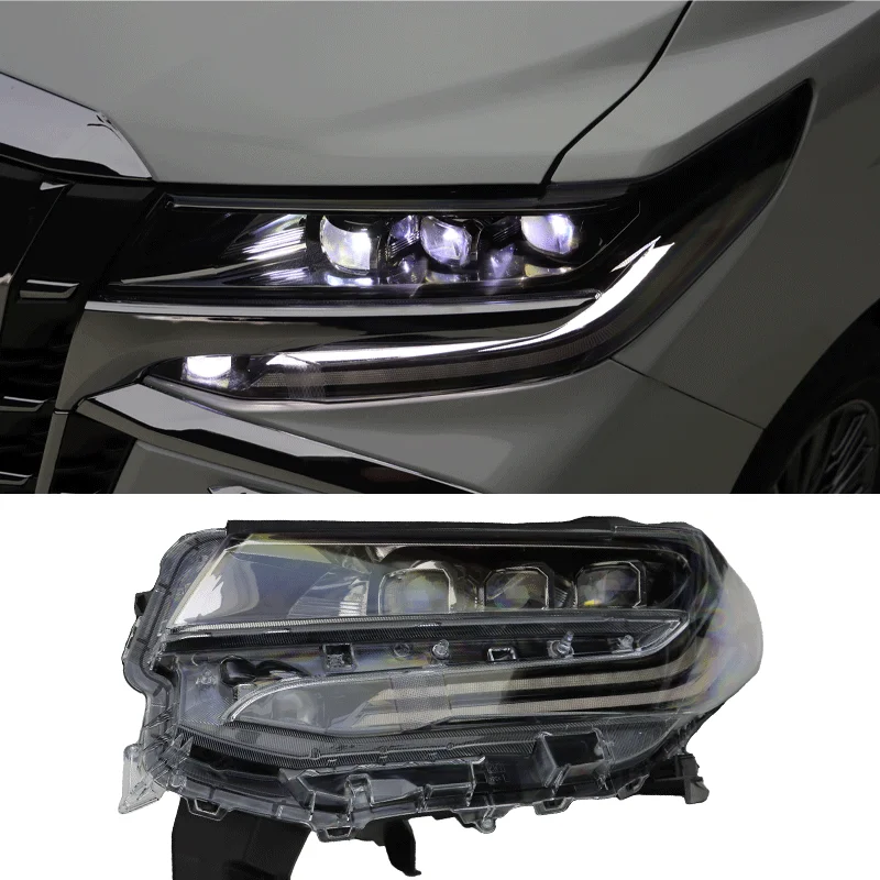

For 2009-2022Toyota Alphard LED Three-Lens High-Configuration Car Headlights New Manufacturing 12V Upgrade Modification Bulbs
