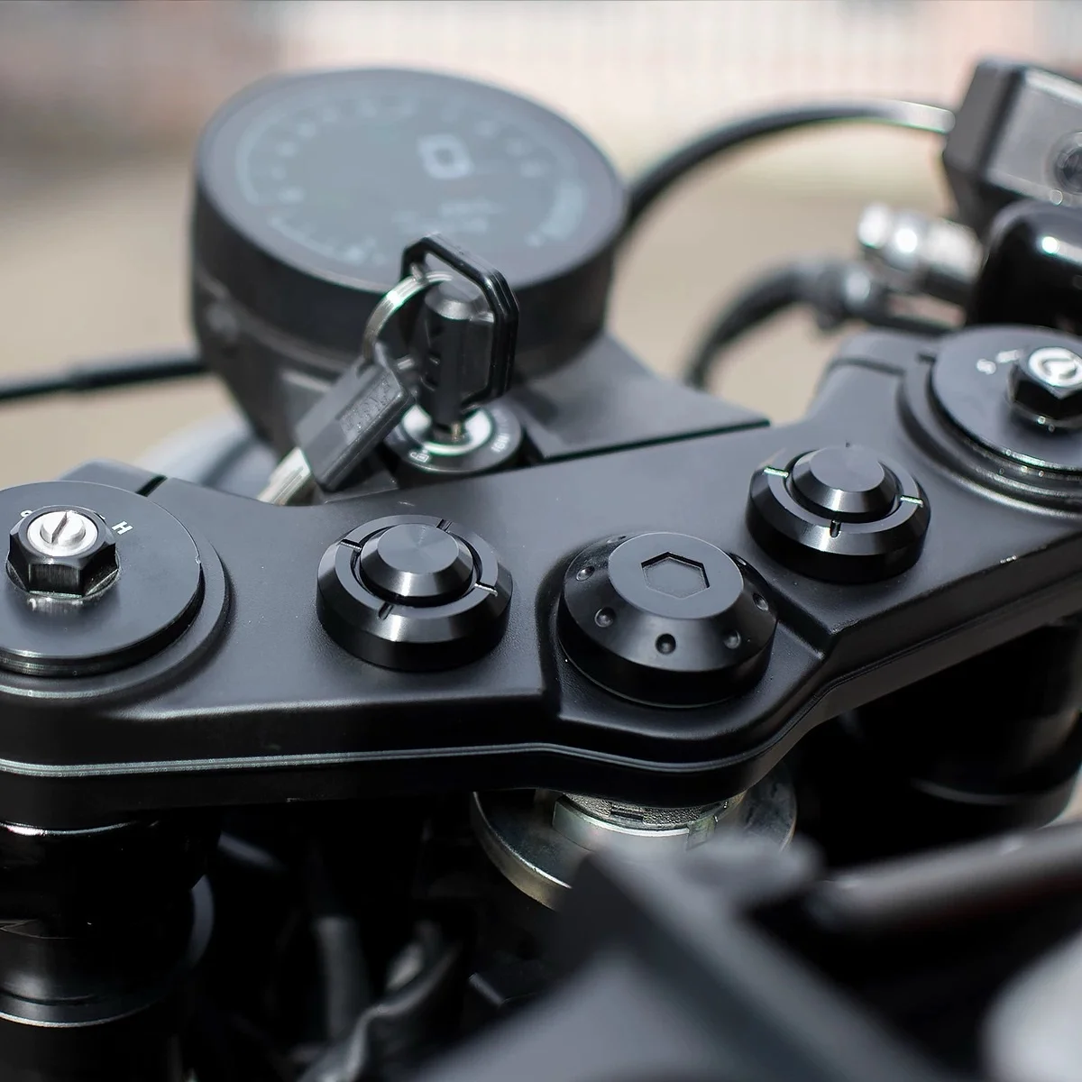 【Perfect fit】GK500 top connector plate, plug aluminum alloy screw, brass top three-star decorative nut for Brixton Crossfire 500