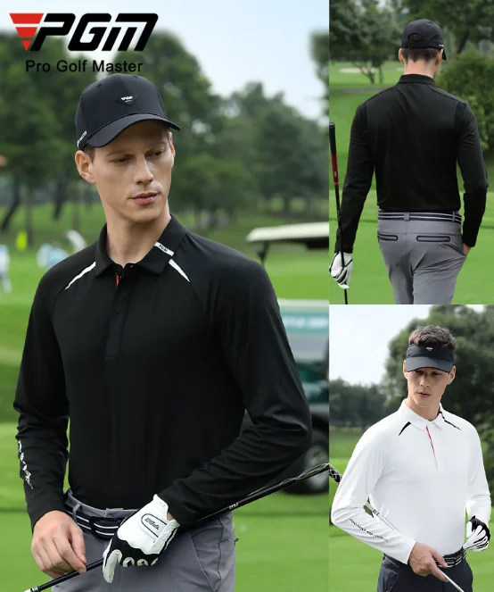 

PGM 2025 Golf Clothing Men's Long Sleeve T-shirt Autumn/Winter Collar Soft High Elasticity Clothes Top Polo Shirt YF822