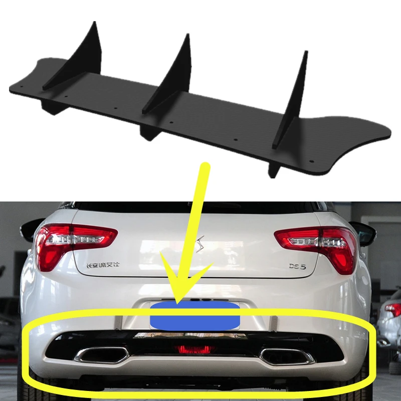 For DS 5 DS5 2013-2018 Year Rear Diffuser Bumper Lips Spoiler Splitter Body Kit Accessories