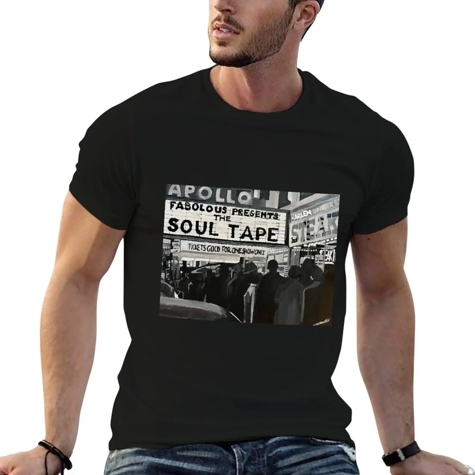 Fabolous Presents the Soul Tape Apollo Theater Album Cover T-Shirt anime tshirt summer clothes fruit of the loom mens t shirts