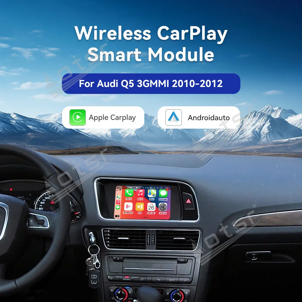 

Airplay Android Auto and Mirror Link For Audi Q5 3GMMI 2010-2012 General Wireless Carplay Decoder Box