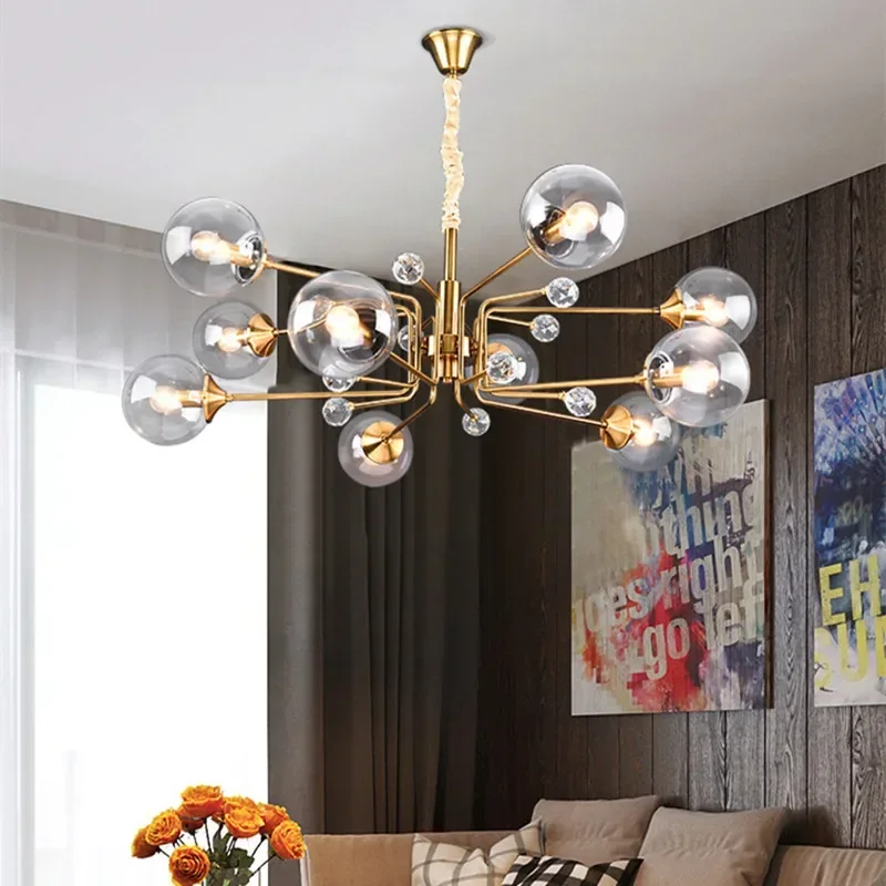 

SANDYHA подвесной светильник в скандинавском стиле со стеклянным шаром, современный стильный элегантный домашний декор, гостиная, спальня, столовая, кухня, акцентное освещение