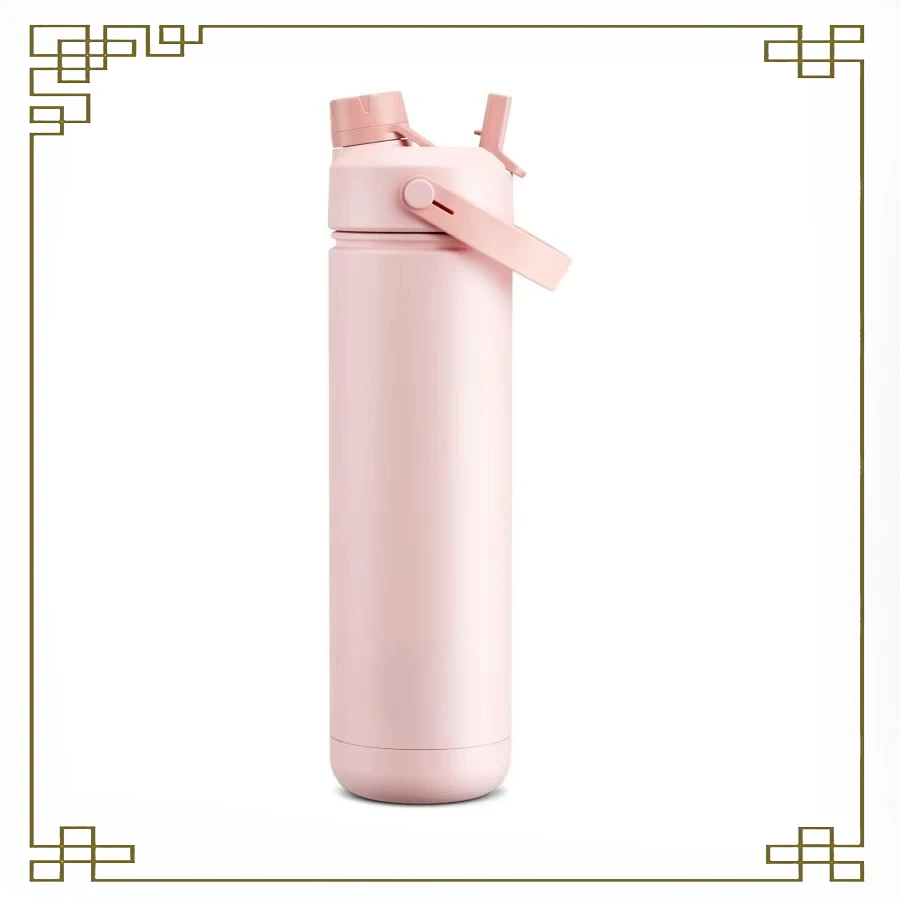 26온스 보온 물병, 2 in 1 빨대 뚜껑, 누수 방지, 24시간 냉수 유지, 차량 컵홀더 호환, 스포츠, 여행, 학교용