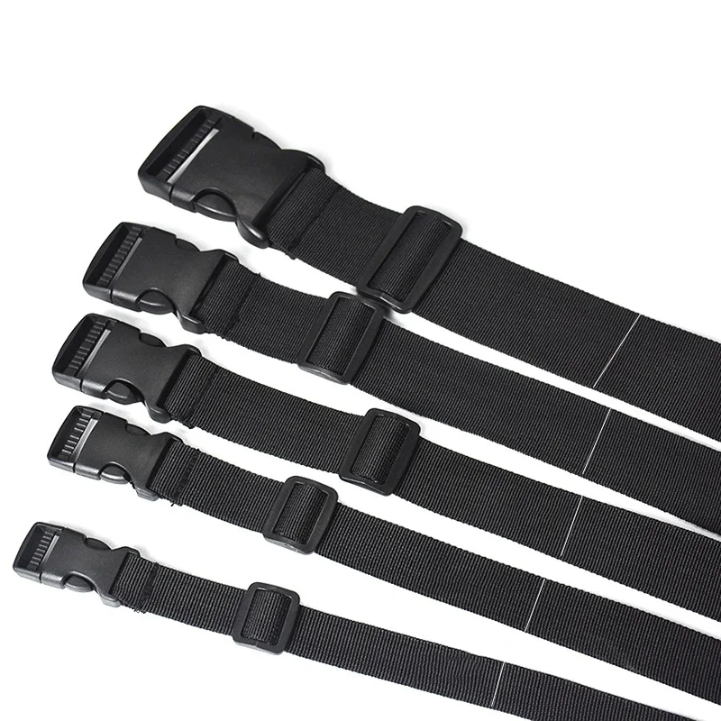 Black Durable Nylon 1/2/3m Travel Tied Cargo Tie Down Luggage Lash Belt Strap With Cam Buckle Travel Kits Outdoor Camping Tool