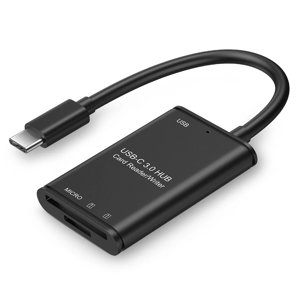 Устройство чтения карт памяти 2 в 1, адаптер USB Type 3.1 C к USB 3.0 OTG, защитные детали для бытового компьютера для ПК, мобильного телефона