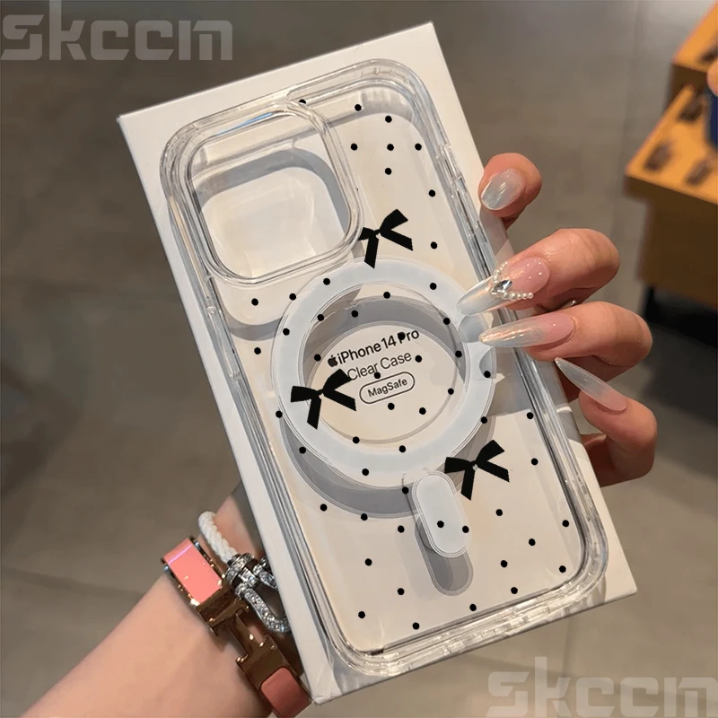 حافظة لهاتف آيفون 11 12 13 14 15 16 Pro Max X XS XR 8 7 Plus لهاتف Magsafe غطاء شحن لاسلكي