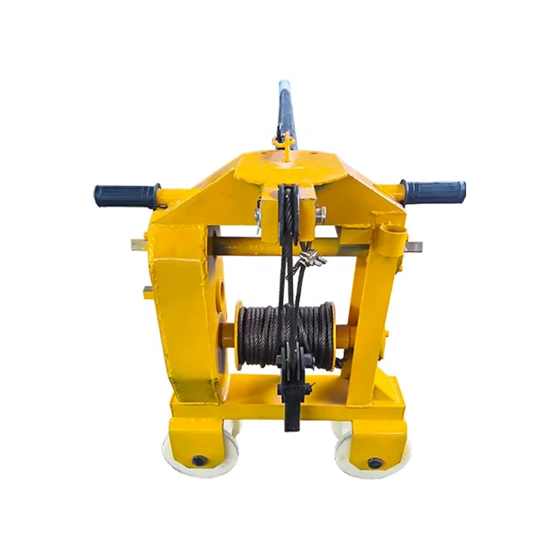 Rail Transport Trolley Manual Two Wheel Rail Mover Steel Wire Lifting Rail Handling Tool Heavy Duty Industrial Durable