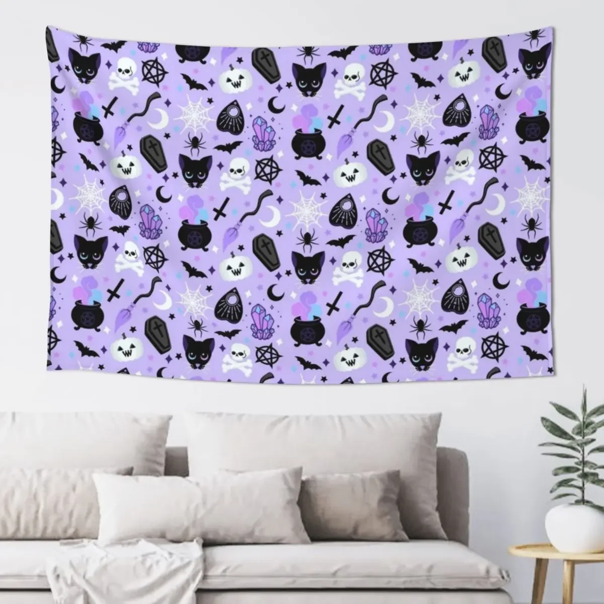 かわいい魔女タペストリーかわいい部屋のもの部屋の装飾韓国風の装飾壁タペストリー