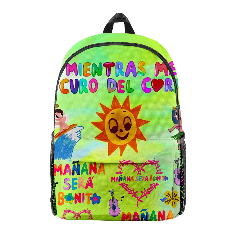 

Classic Popular Manana Sera BonitoI pupil Bookbag Notebook Backpacks 3D Print Oxford Waterproof Boys/Girls Travel Backpacks