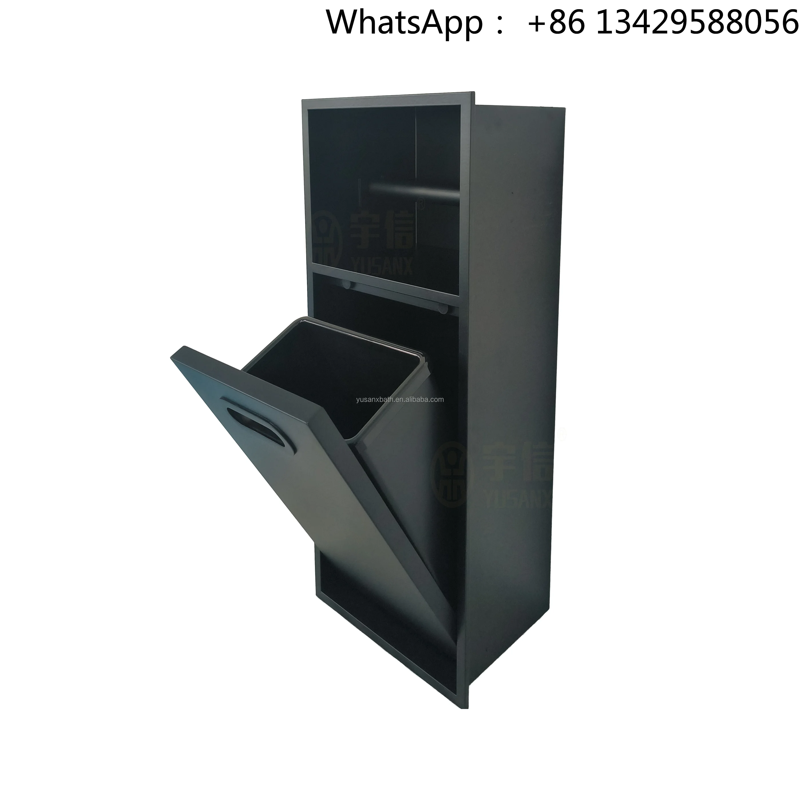 304 Stainless Steel Recessed Rubbish Bin Wall Mounted  Tissue Box Toilet Paper Paper Towel Niche Shower Niche Bathroom