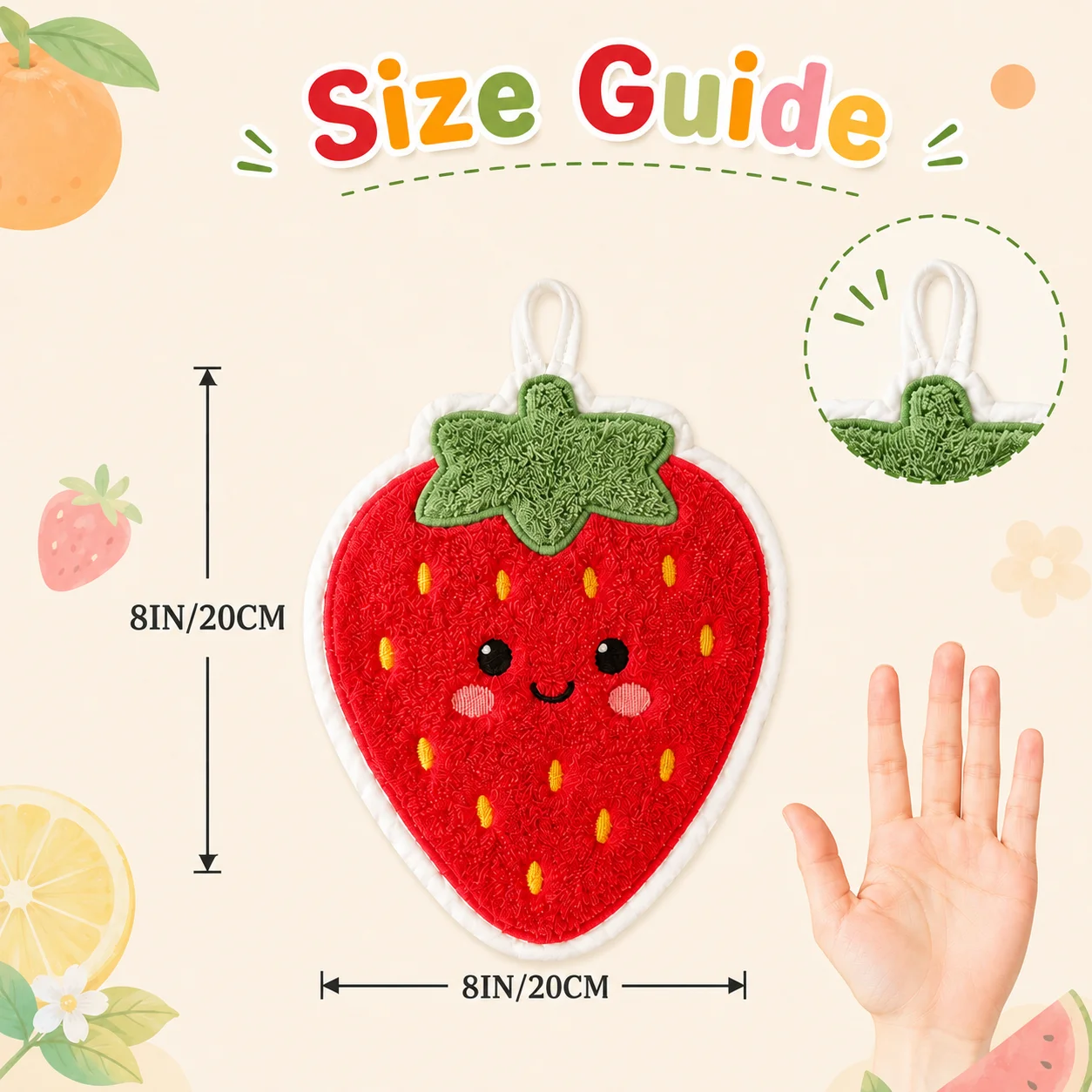 Custom Shape Hand Towel Double Sided Coral Fleece Towel Personalized Cute Kitchen Bathroom Hanging Handkerchief Soft Absorbent C