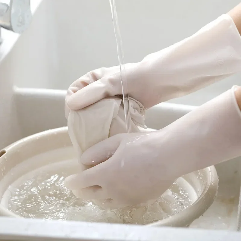 

Durable Waterproof Thin Latex PVC Dishwashing Laundry Household Cleaning Rubber Dishwashing Gloves