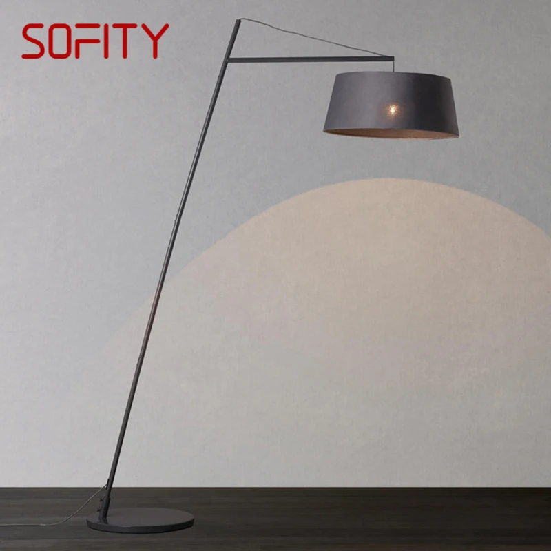 

SOFITY Nordic Fishing Floor Lamp ModernFamily Living Room Beside The Sofa Creative LED Decorative Standing Light