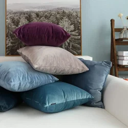 Blue Velvet Cushion Cover 45x45cm  Decorative Throw Pillow Cover for Living Room Sofa Nordic Home Decor Pillow Case 30x50 50x50