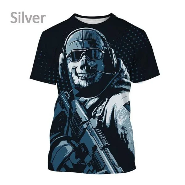 Call of Duty Warzone 3D Printed T-shirt Casual Summer Fashion Oversized Shooting Game Men and Women T-shirt Short Sleeve Top