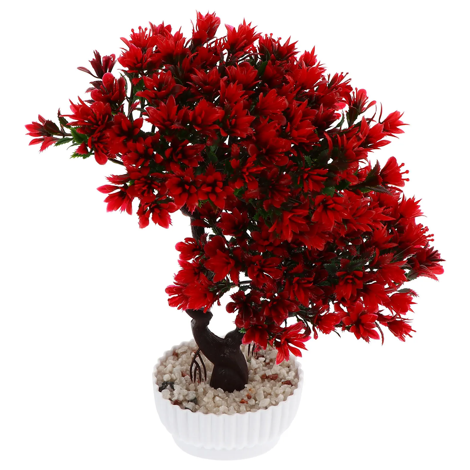 

1pc Lifelike Guest-Greeting Pine Bonsai Plastic Simulation Plant Ornament For Home Office Decor Small Artificial Potted Tree