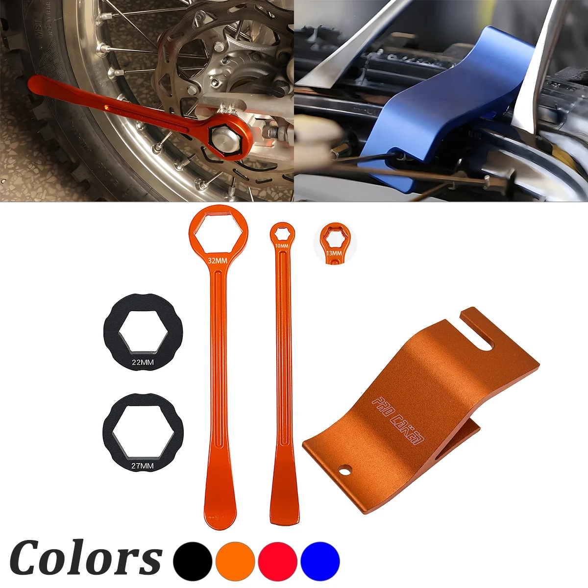 

Motocross Universal CNC Tire Tool Lever Spoon Axle Wrench Tire Change For Husqvarna KTM Honda Suzuki Kawasaki Yamaha