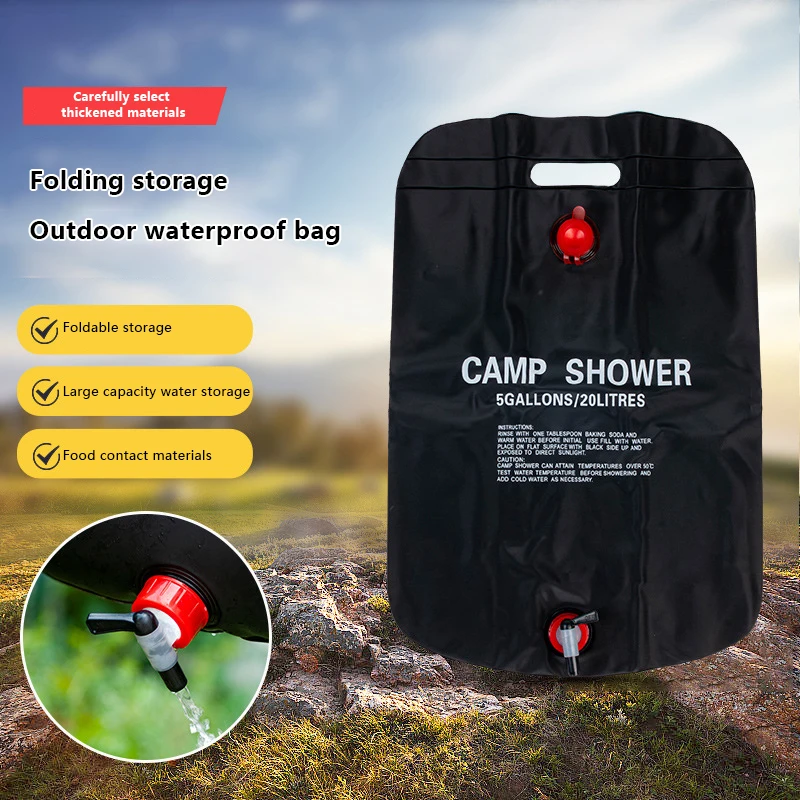 20L sac d'eau de bain en plein air chauffage solaire Camping sac de douche Camping sac d'eau pour Camping plage natation voyage en plein air